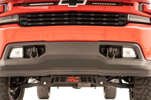 Chevrolet Silverado 1500 Tow Hook to Shackle Conversion Kit - Front - Rough Country - Black - '19-'22